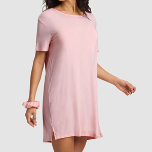 Robe de nuit douce en viscose de bambou pour <span class=keywords><strong>femme</strong></span>, chemise de nuit, <span class=keywords><strong>nuisette</strong></span>, vêtement de nuit pour <span class=keywords><strong>femme</strong></span> - Product Image 2