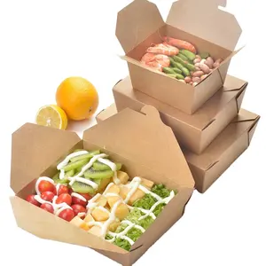 1000ml modern lunch box paper takeaway potato fast food paper chip boxes food take out container