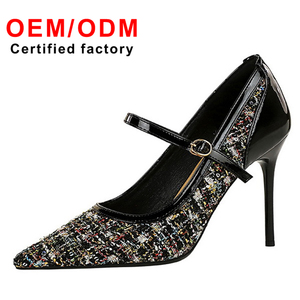 Design <span class=keywords><strong>de</strong></span> <span class=keywords><strong>luxe</strong></span> <span class=keywords><strong>marque</strong></span> femmes élégant Sexy une sangle pompes français pointu Ultra-hauts talons aiguilles fête à la mode bouche peu profonde - Product Image 1