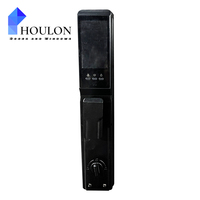 Entrée extérieure de haute qualité Porte principale de sécurité en acier inoxydable Porte pivotante noire au design moderne