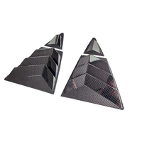 Persienne de fenêtre côté arrière ABS noir brillant persiennes de fenêtre latérale arrière garniture évent Scoop ombre couverture pour Corolla