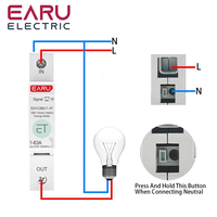 Compteur d'énergie intelligent Tuya Wifi Zigbee kWh avec disjoncteur, relais temporisé et protection contre les fuites de tension EAYCBM-1P