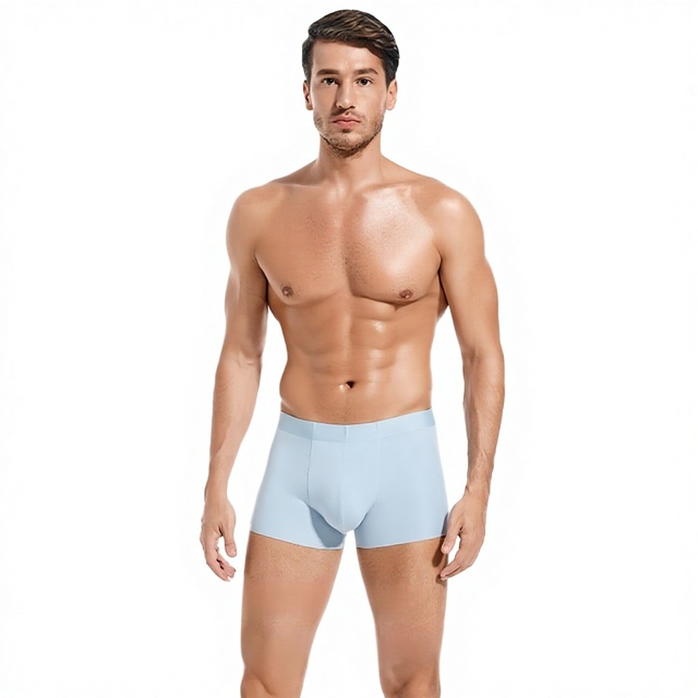 High-end 120S for Modal Men's Mid-rise Underwear Double-sided Mulberry Silk Antibacterial Breathable Quick-drying Boxer