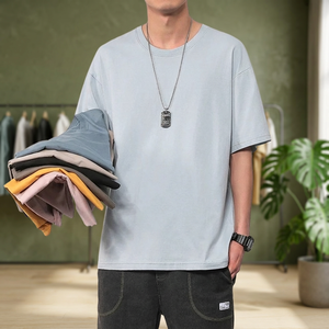 เสื้อยืดผ้าฝ้ายออร์แกนิคน้ำหนักมากทรงหลวม ไซส์พลัส สไตล์ลำลอง แขนสั้น สีพื้น ผลิตในบังกลาเทศ - Product Image 3
