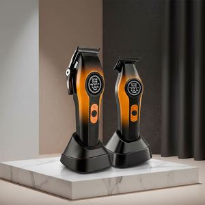 Professional High Speed 8000RPM Multi Hair Trimmer <b>Barber</b> Clippers <b>Set</b> Brushless Motor Salon Machine with DLC Blade - Product Image 1