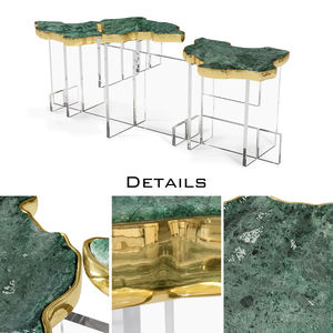 Nuevo diseño, mesa de centro con acabado texturizado único y moderno, mesa central superior de latón para sala de estar de moda, Hotel, Villa, apartamento - Product Image 4