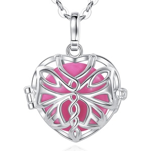 <span class=keywords><strong>Ciondolo</strong></span> a gabbia per Bola dell'armonia a forma di farfalla, in argento, con suono, per donna, gioiello da collo alla moda per la maternità - Product Image 1