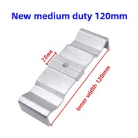 Plaque de support intermédiaire en alliage d'aluminium pour panneaux photovoltaïques, type M, support étanche, rail de guidage, plaque de pression de bord