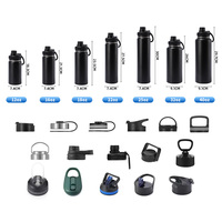 Bouteille d'eau sport isotherme en acier inoxydable de 32 oz, sans BPA, anti-fuite, avec couvercle à paille, idéale pour le camping et la salle de sport