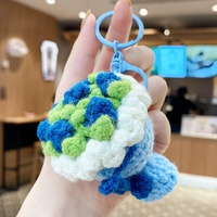 Gantungan Kunci Buket Bunga Rajut Buatan Tangan, Aksesoris Tas, Boneka Amigurumi Lucu, Mainan Rajut Mawar, Gantungan Kunci