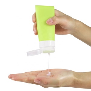 Grande bouteille de shampoing en silicone écologique de 80ml, réutilisable, rechargeable, portable, contenant cosmétique de lotion de voyage à presser en silicone - Product Image 3