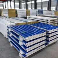 Système de bardage de toiture et de paroi en acier ondulé prépeint, durable, isolé avec PU, PIR, laine de roche, pour bâtiments industriels