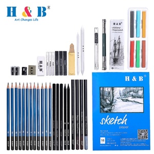 OEM nghệ thuật 48 cái phác thảo chuyên nghiệp và Vẽ Bút Chì thiết lập trong nylon trường hợp cho phác thảo và vẽ với công cụ vẽ - Product Image 5