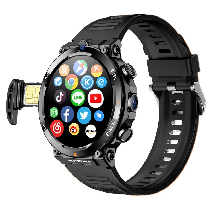 2024 Nova Câmera de Chamada Telefônica 4G lte Smartwatch Fabricante Homens Gps Android Sim Card 4G Smart Watch