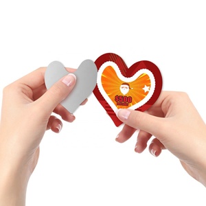 Heart Shape Pull Tab Ticket Custom Recyclable <b>Paper</b> Offset Printing 1 Instant Win Christmas Design for Usa - Product Image 5