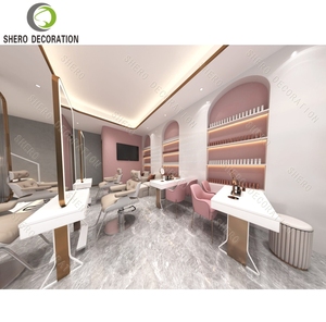 Diseño Interior de Salón de Belleza, Mueble Exhibidor para Salón, Mesa para Salón de Uñas, Muebles Personalizados para Salón de Belleza, Decoración de Lujo para Salón de Belleza - Product Image 1