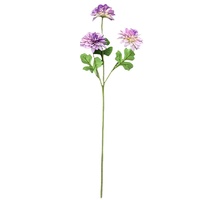Composition florale artificielle multicolore en soie à 3 têtes, type Dalia, pour décoration de mariages et d'espaces extérieurs, avec supports au sol