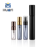 Botol Semprot Parfum Hitam Grosir Custom 3ml 5ml 15ml Mini Travel Portabel Transparan - MOQ10000PCS
