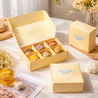 Emballage en carton pliable biodégradable personnalisé en gros pour gâteaux, biscuits, cookies, beignets avec logo