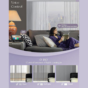 Stores verticaux électriques automatiques modernes et élégants, occultants et translucides, pour grandes fenêtres, avec télécommande - Product Image 5