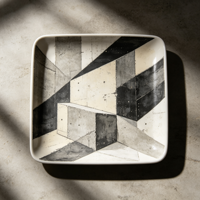 Service de table personnalisé en porcelaine fine, style brutaliste, vaisselle en céramique moderne de luxe personnalisable