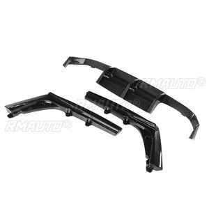 2015-2020 <b>for</b> BMW F80 M3 F82 M4 <b>Car</b> Rear Bumper <b>Diffuser</b> Spoiler Lip Splitter Protector Guard Carbon Fiber Style Glossy Black - Product Image 4