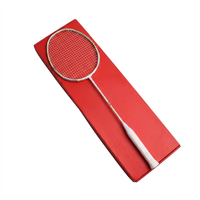 Raquette de badminton professionnelle 6U 72g ultra-légère en fibre de carbone pleine, rigide et durable, tension élevée 24-32 lbs, pour entraînement, coffret cadeau premium