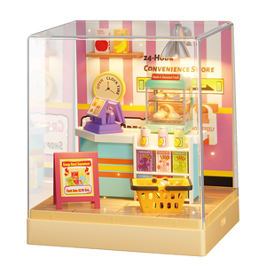 Maison miniature DIY, jouets de puzzle 3D, cuisine, blocs de construction en plastique assemblés, nouvelle éclairage, décoration intérieure, petite ville dans une grande ville - Product Image 5