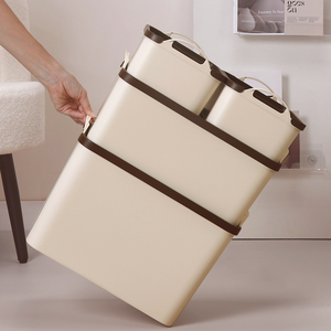 कपड़ों के घरेलू अलमारी के लिए क्रीम-स्टाइल पीपी भंडारण बॉक्स में कैबिनेट की बड़ी क्षमता टिकाऊ डिजाइन को कवर किया गया - Product Image 3