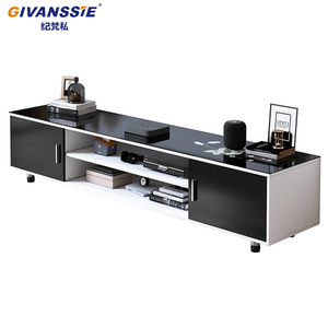 ตู้วางที<span class=keywords><strong>ว</strong></span>ีไม้สำหรับห้องนั่งเล่นสมัยใหม่ พร้อมลิ้นชักเก็บของแบบ LED และชั้นวางปรับระดับได้ - เฟอร์นิเจอร์ไม้รักษ์โลก - Product Image 5