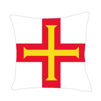 Coussin en toile de jute personnalisé avec drapeau de Guam pour la décoration de la maison et des sièges