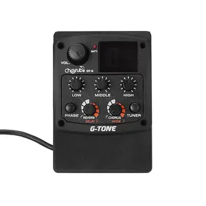 GT-6 GT-5 GT-4 GT-3 GT-2 Acoustic Guitar Preamp Captura 3-Band EQ Equalizador com Tuner LCD