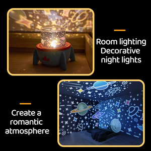 <span class=keywords><strong>BAHE</strong></span> LED ciel étoilé projecteur veilleuse moderne enfants bleu noir étoile lune lampe pour chambre décor maison batterie salon - Product Image 4
