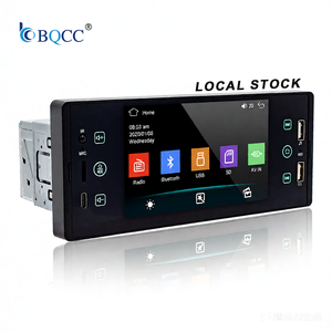 Lecteur MP5 universel pour voiture BQCC 5 pouces <span class=keywords><strong>1</strong></span> <span class=keywords><strong>Din</strong></span> avec écran tactile IPS HD, AUX, Bluetooth intelligent, éclairage couleur pour radio FM, caméra de recul - Product Image 1