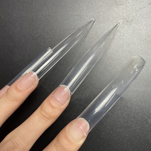 10 pièces/sac pointes d'ongles courbées 4XL demi-couverture Stiletto 12 pièces pointes d'ongles courbées C pour Salon pointes d'ongles carrées Extra longues - Product Image 4