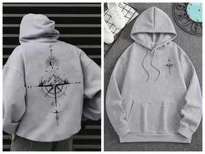 Felpa con Cappuccio Oversize alla Moda con Stampa per Uomo, Nuovo Stile Casual e Comodo - Product Image 5