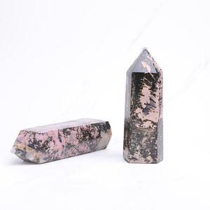 Quarzo naturale <span class=keywords><strong>Rhodonite</strong></span> punti di pietre preziose pietre curative per la decorazione domestica - Product Image 3