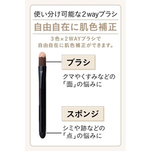 ลดราคาสุดๆ! ! ญี่ปุ่น ETVOS มิเนอรัลคอนซีลเลอร์พาเลทท์สีเบจ 3 สีพร้อมแปรง SPF36 PA+++ รองพื้นแต่งหน้าปกปิดอย่างเป็นธรรมชาติ - Product Image 4