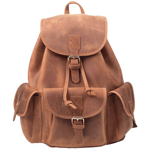Autumn Products Genuine Leather <b>Backpack</b> 14 Inches Laptop Bag For Men Women Everyday Use Retro <b>Brown</b> Large Capacity - Product Image 5
