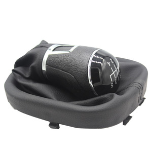 Pommeau de levier de vitesse en cuir, 5 ou 6 vitesses, pour Volkswagen Touran Caddy, design ergonomique - Product Image 2