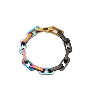 Craft Wolf Fashion Jewelry Vintage Silver coloratissimo 316L <span class=keywords><strong>bracciale</strong></span> in acciaio inossidabile inciso margherita cubano a maglie <span class=keywords><strong>bracciale</strong></span> a catena - Product Image 1