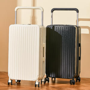 กระเป๋าเดินทางยงเชง ขนาด 24 นิ้ว ล้อหมุนได้ พร้อมกุญแจรหัส กระเป๋าเดินทางสำหรับทุกเพศ สีพื้น ปิดด้วยซิป - Product Image 1