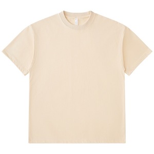 Ventes directes, t-shirts à manches courtes en coton lourd pour le printemps et l'été, hauts à col rond, hauts décontractés amples, décontractés pour unisexe - Product Image 6