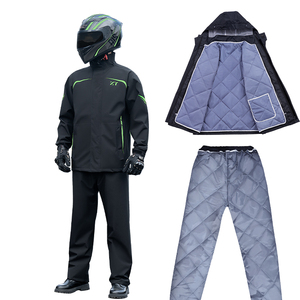 Veste et pantalon de pluie pour <span class=keywords><strong>moto</strong></span> imperméables et coupe-vent avec logo personnalisé, poncho de pluie à corps séparé pour la randonnée, les voyages - Product Image 2