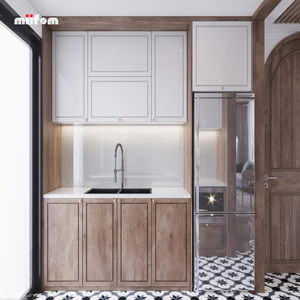 Ensembles d'armoires de cuisine de couleur blanche appariés en bois de style shaker avec panneaux de remplissage - Product Image 2