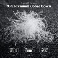 Edredón de Plumón de Ganso, 800 Fill Power, 100% Algodón, Transpirable, Ecológico, para las Cuatro Estaciones, Inserto de Edredón Extra Grande, 700 Hilos
