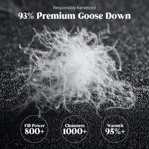 Couette en duvet d'oie 800 puissance de remplissage 100% coton respirant écologique quatre saisons surdimensionnée insert de couette 700 fils - Product Image 4