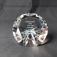 Trophée commémoratif Neelpure 186624 en cristal taillé diamant, avec logo d'entreprise personnalisé et texte, ornement personnalisé pour événements et récompenses