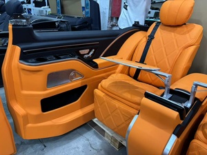 Chaise arrière de luxe avec console <span class=keywords><strong>MBS</strong></span> Table pour Benz Vito Vclass V250 W447 V300 Panneaux latéraux extra longs Écran tactile Lumière LED - Product Image 4