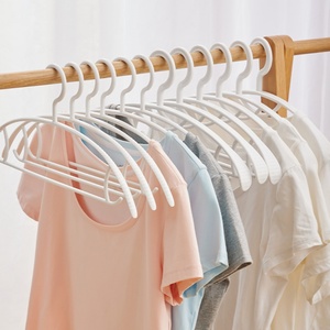 Custom Logo/Color Hangers Household Non-slip Traceless Wide Shoulder Cannot Afford to Bag Plastic <b>Clothes</b> <b>Rack</b> Hanging <b>Clothes</b> - Product Image 2